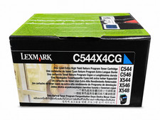 Original Lexmark C544X4CG Cyan Toner. New Sealed Box, We Ship Fast picture