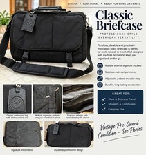 Classic Black Professional Briefcase / Laptop Messenger Bag picture