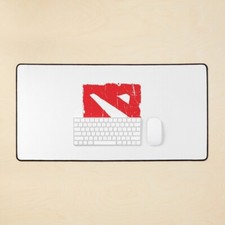 DOTA Desk Mat, Logo White, 80x40cm / 31.5in x 15.5in, Mouse Pad, gaming deskmat picture
