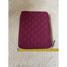 Vera Bradley Tablet Tamer Organizer Women OS Burgundy New Quilted Tech Case picture
