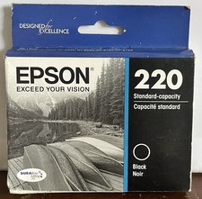 Epson 220 (T220120-S) Durabrite Ultra Black Ink Cartridge 05/2019 picture