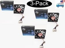 3pk: Evercool 80mmx10 4pin 2x Ball Bearing 12V CPU/Case Cooler Fan EC8010HH12BP picture
