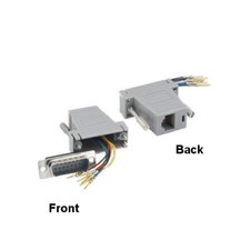 10PCS DB15 Male to RJ-45(8P8C) Female Modular Adapter Converter Serial Gray picture