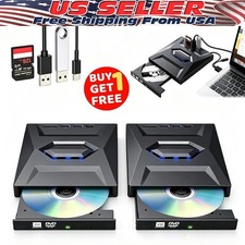2X USB 3.0 External CD DVD Drive Writer Burner Player for PC Laptop Windows11 10 picture