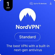 NordVPN Standard, 1 Year, 10 Devices, Best VPN Next-Gen Antivirus, Digital Code picture