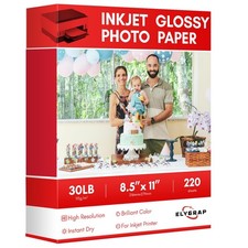 220 Sheets Glossy Thin Inkjet Printer Photo Paper Dye Ink 115gsm 8.5x11 Inch picture