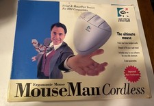 Vintage Logitech Model 1163 MouseMan Cordless Computer Mouse(New, Open Box) 1993 picture