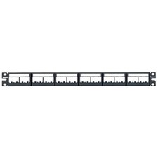 Panduit CPPL24WBLY Mini-Com 24-Port Modular Patch Panel, 1U, Black picture