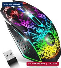 VEGCOO Wireless Gaming Mouse, Rechargeable Gaming Mouse, Silent Optical Mice wit picture