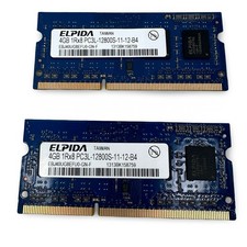 8GB Kit 2x4GB Elpida DDR3L 1600MHz PC3L-12800S Laptop RAM EBJ40UG8EFU0-GN-F picture