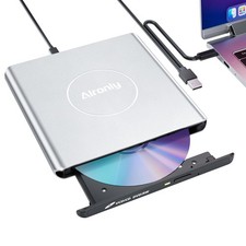 External CD/DVD Drive USB 3.0 TypeC Burner Writer Reader Laptop PC Alloy picture