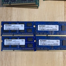 4 x 2GB ( 8gb ) Elpida 1Rx8 PC3-10600S-9-10-B2 & 2Rx8 Pc3-10600s-9-10-F1 picture