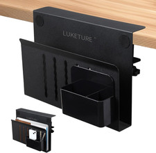 LUKETURE Desk Side Storage Laptop Holder No Drill Clamp on Organizer picture