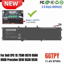 ✅LOT 97Wh 6GTPY Battery For Dell XPS 15 7590 9570 9560 9550 Precsion 5510 5530 picture