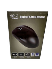 Adesso HC-3003PS Black 3-Button Optical Scroll PS/2 Mouse PC Computer NIB picture