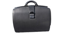 Vintage Dilana Men's Black Genuine Leather Briefcase Attache Laptop Bag picture