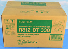 Fujifilm R812-DT 330 Thermal Photo Paper and Ribbon Set NEW OEM SEALED BOX picture