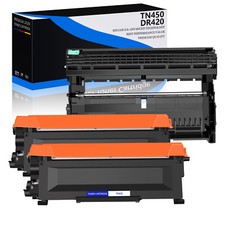 2PK TN450 Toner + 1PK DR420 Drum Unit for Brother DCP-7060D DCP-7065DN MFC-7360N picture