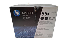 HP 55X High Yield Original LaserJet Toner Cartridge HP CE255XD Black 2 pcs picture