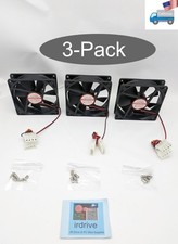 3-Pack: NEW Ball Bearing 92mm/90mm x 25mm Molex 4pin PC Case/System Cooling Fan picture
