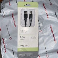 ATIVA A/B USB 2.0 CABLE 10ft picture