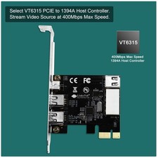 PCIE-1394A 4Port 1394A Card with 3X 6Pin and 1X 4Pin Ports picture