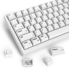 MinimalistA White DyeSub PBT Keycaps Set XDA Profile 128 Keys English New picture