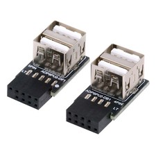 chenyang 2 Pack USB 2.0 Front Panel Header 9/10Pin Adapter 1 to 2 Angled Type  picture