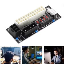 4 in 1 Molex 4Pin/SATA/ATX 6Pin/4Pin Dual PSU Multiple Power Supply Adapter US picture