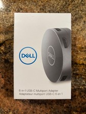 NIB Dell 6-in-1 USB-C Multiport Adapter Hub DA305U 4K DisplayPort HDMI Gigabit E picture
