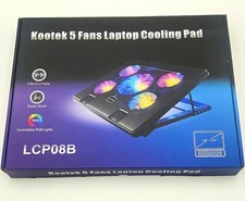 Kootek Laptop Cooling Pad 5 Fans RGB USB-Powered Stand 12-17
