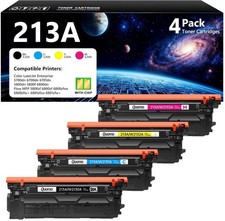 213A Toner Cartridge 4 Pack with Chip 213A/W2130A, 213A-1 Black 3 Color picture