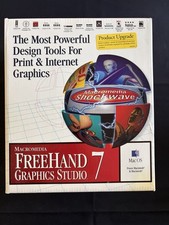Macromedia FreeHand Graphics Studio 7 Mac OS CD-ROM Box Manuals Upgrade picture