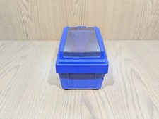 Vintage Fellowes Blue 3.5 Diskette Tray 90135 Floppy Disk Storage Box Case Lid picture