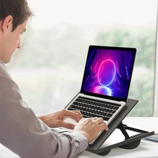 Laptop Cushion Desk Bed Pillow Cushioned Lap Tray Adjustable Stand 8 Position picture