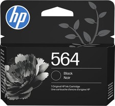 HP 564 Black Original Ink Cartridge, ~250 pages, CB316WN#140 picture