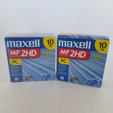 MAXELL 1.44 MB Floppy Disks MF 2HD  3.5 Inch Lot Of 19 Pack opened, clean picture