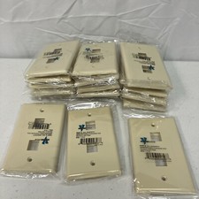 2 Port ICC Vertical Cable Ivory Keystone Wall Plate Lot Of 18 304-J2635/2p/iv picture