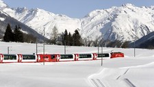 Landscape nature train railway switzerland mountains Custom Gaming Mat Desk picture