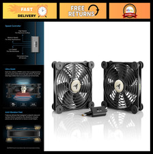 Ultra-Quiet Dual 120mm USB Cooling Fan with Speed Controller for Electronics picture