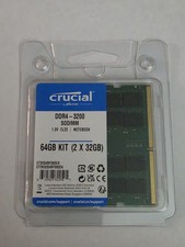 GENUINE Crucial 64GB (2x32) DDR4-3200 PC4-25600 SODIMM CT2K32G4SFD832A BRAND NEW picture