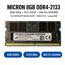 Micron 8GB DDR4-2133 PC4-2133P SODIMM Laptop RAM MTA16ATF1G64HZ-2G1B1 picture
