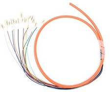 12 Strand OM1 62.5/125 Multimode LC UPC Fiber Pigtail 1M 1 Pack Fiber Optic picture