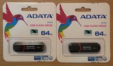 2x 64GB ADATA UV150 USB 3.0 Snap-on Cap Flash Drive Black AUV150-64G-RBK 128GB picture