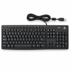 Logitech K200 Wired USB Media Keyboard 112-Key US QWERTY Black picture
