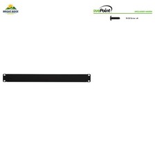 1U Rack Mount Blank Panel 19-Inch Non-Vented Black Steel with Screws picture