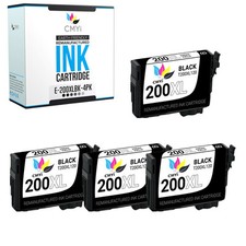 4PK Black T200XL Ink for Epson 200XL 200 XL XP300 XP310 XP-400 XP-410 WF-2520 picture