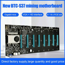 BTC-S37 Miner Motherboard 8 GPU PCIE x16 Plug DDR3 Low Power Consume Sound Card picture