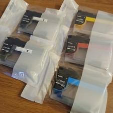New Genuine Brother LC404 Yellow Magenta Cyan and 2 Black Ink Cartridges 5 Total picture