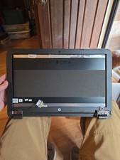 Silver Back Cover Top Case For HP TPN-C126 with Hinges and Camera VGUC picture